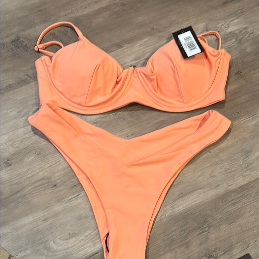 Women's Pinkcolada Coral Bikini Set Top XL Bottom L